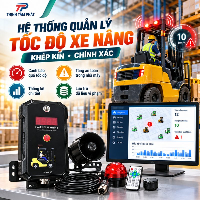 hệ thống giám sát tốc độ xe nâng